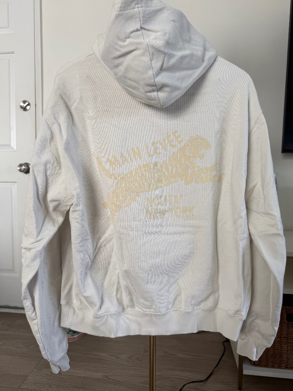 À Main Levée Tiger Graphic Hoodie White Size Small